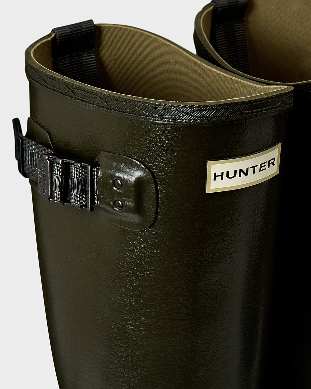 Hunter Mujer Balmoral Poly-Lined - Botas de Lluvia Verde Oscuro Oliva - 971-COTMSV